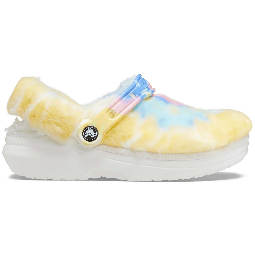 Yellow / Multi Women's Crocs Classic Fur Sure Clogs | NZ 0092FDNM